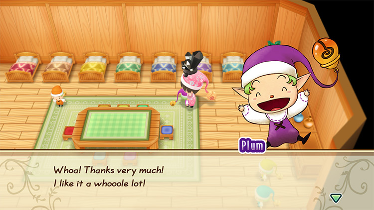 The farmer gives Plum an Orichalcum. / Story of Seasons: Friends of Mineral Town