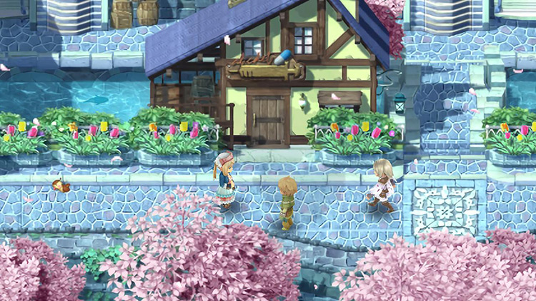 Comparison showing the graphics overhauled (3DS on top, Switch on the bottom) / Rune Factory 4