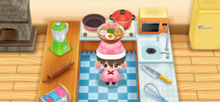 Holding a bowl of Ramen in SoS:FoMT