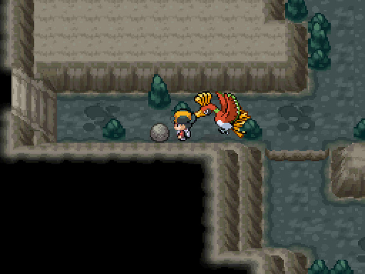 Use Strength to move this boulder / Pokémon HGSS