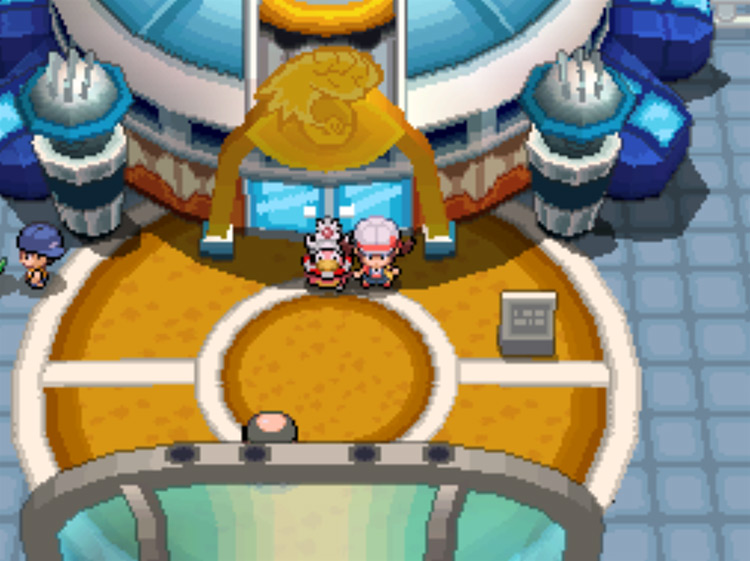 Standing outside of the Pokéathlon Dome / Pokémon HeartGold and SoulSilver