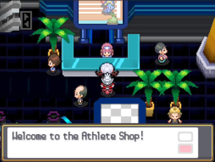 The Athlete Shop inside the Pokéathlon Dome / Pokémon HeartGold and SoulSilver