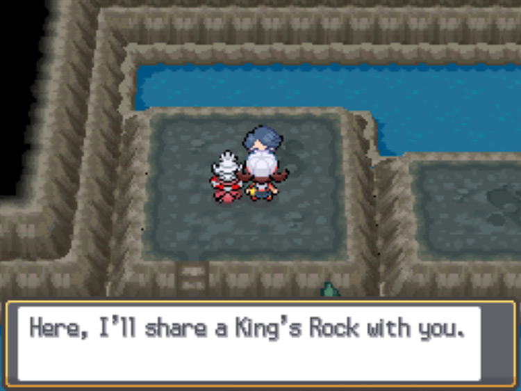 The scientist NPC giving you a King's Rock / Pokémon HeartGold and SoulSilver