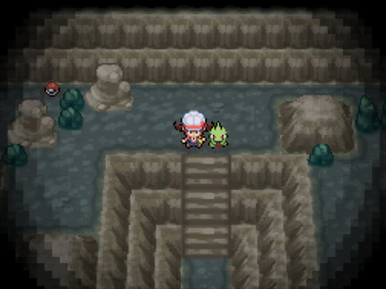 The stairs you must descend to reach the PP Up / Pokémon HGSS