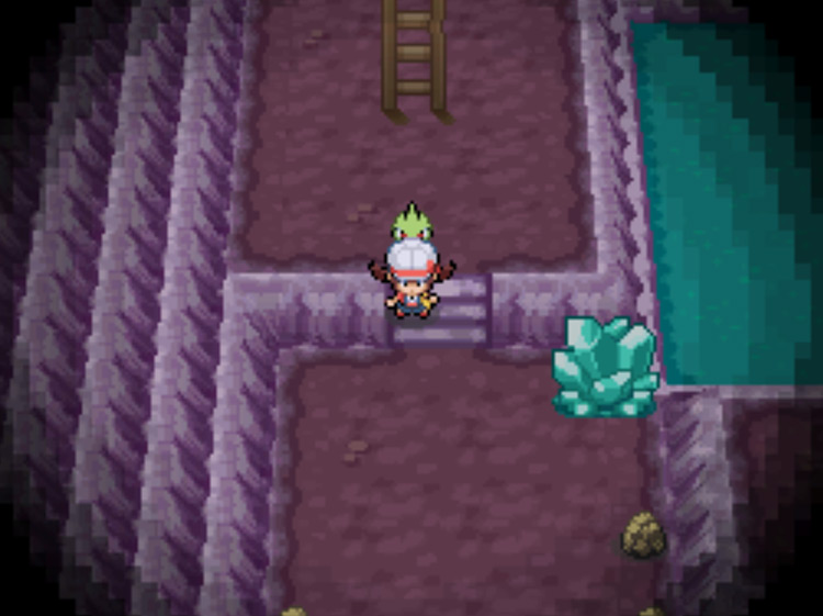 Walking south after descending back down to Cerulean Cave’s ground floor / Pokémon HGSS