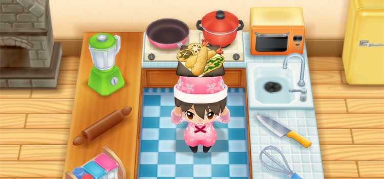 Holding a plate of Tempura in SoS:FoMT