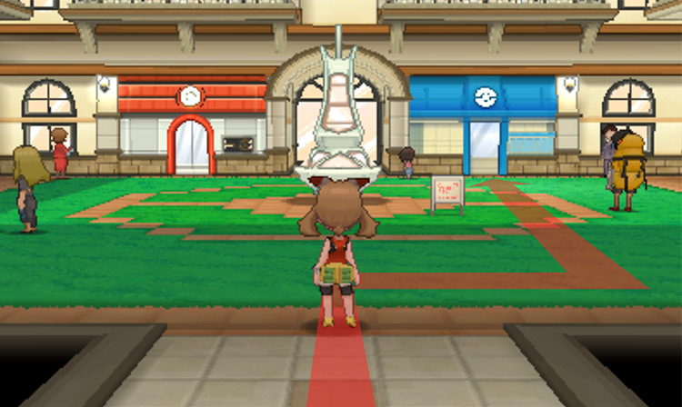 In front of Square Tower / Pokémon Omega Ruby and Alpha Sapphire