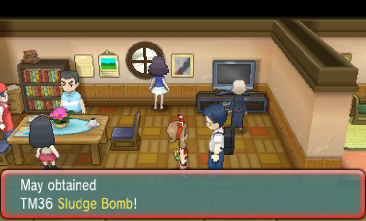 The location of TM36 Sludge Bomb / Pokémon Omega Ruby and Alpha Sapphire