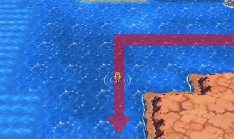 Route 132’s water currents / Pokémon Omega Ruby and Alpha Sapphire