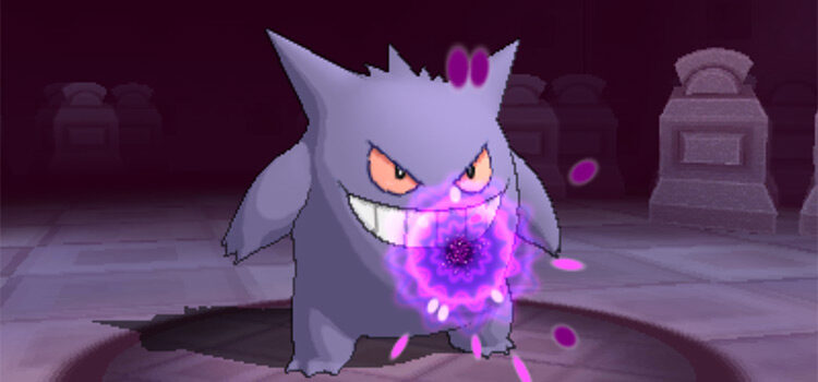 Gengar using Shadow Ball in Pokémon ORAS