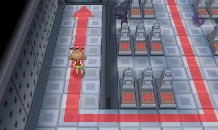 The hallway that leads to the fourth floor of the building / Pokémon Omega Ruby and Alpha Sapphire
