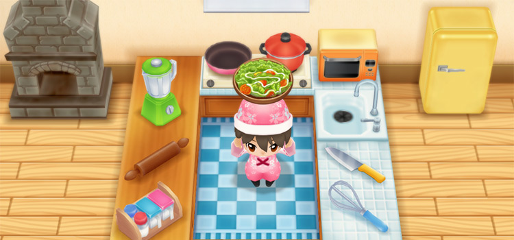 Holding a salad in SoS:FoMT