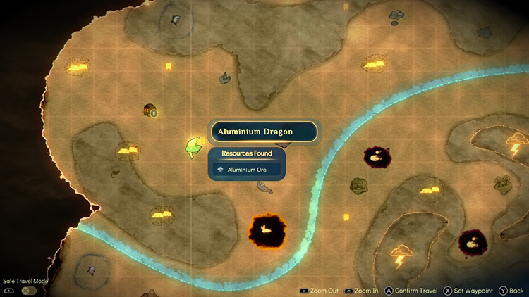 The Aluminum Dragon location on the map / Spiritfarer